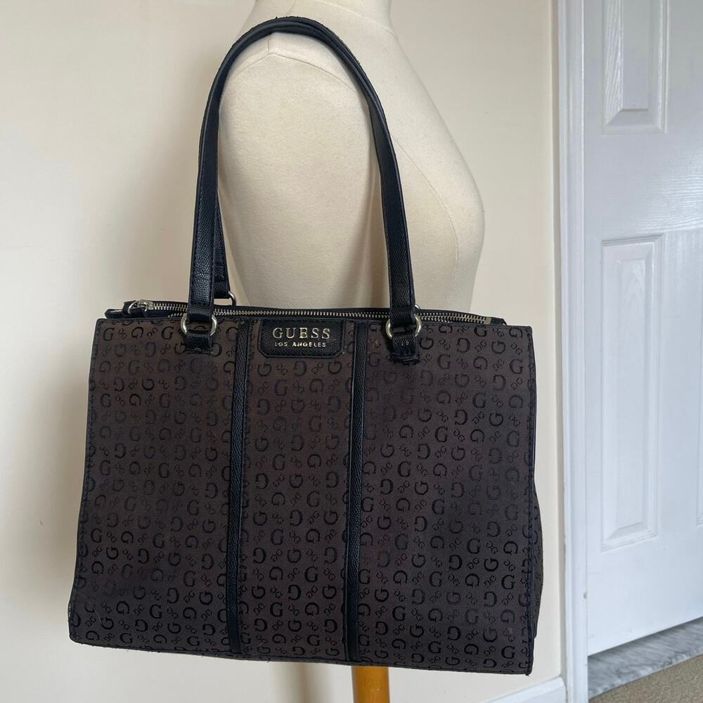 Y2K Guess Brown Shoulder Tote Bag